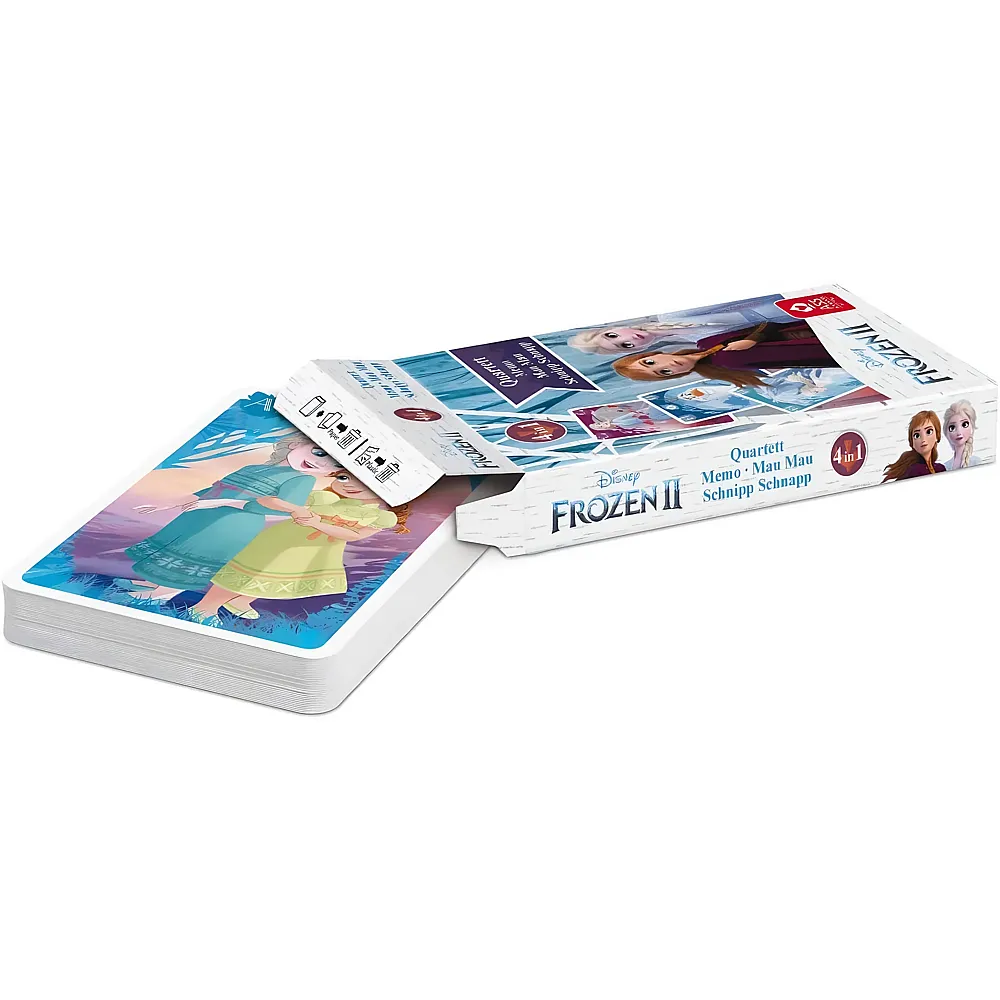 ASS Altenburger Disney Frozen 4in1 Quartett, Memo, Mau Mau, Schnipp Schnapp
