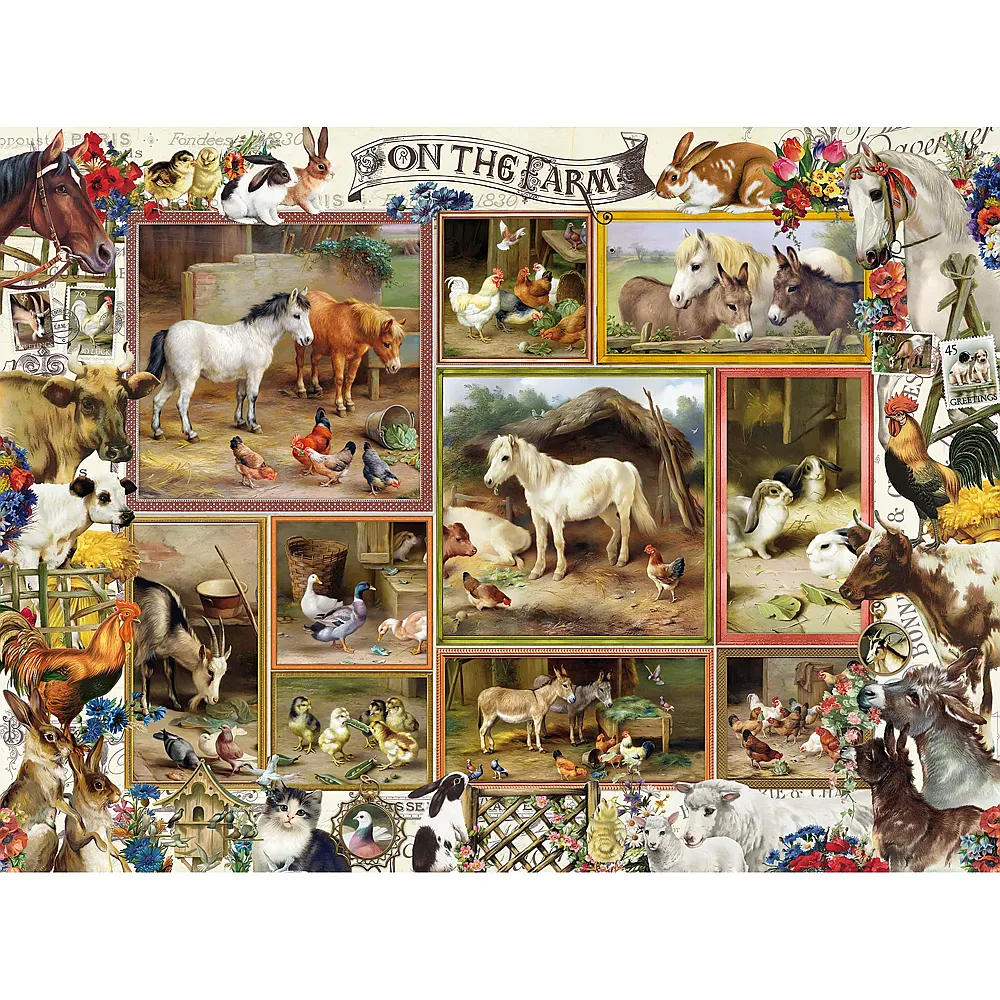 SunsOut Puzzle Barbara Behr Auf dem Bauernhof - 300 Teile - Puzzle 105-300 Teile