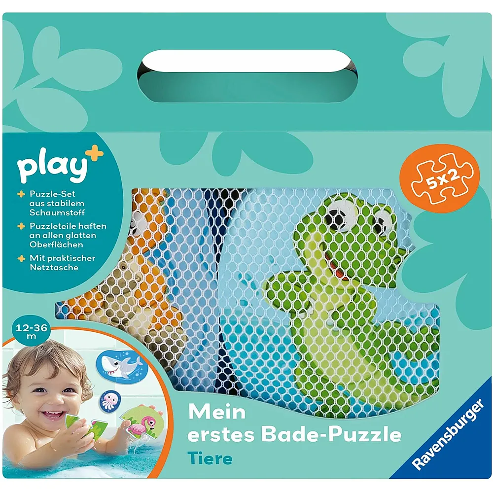 Ravensburger play+ Mein erstes Bade-Puzzle: Tiere