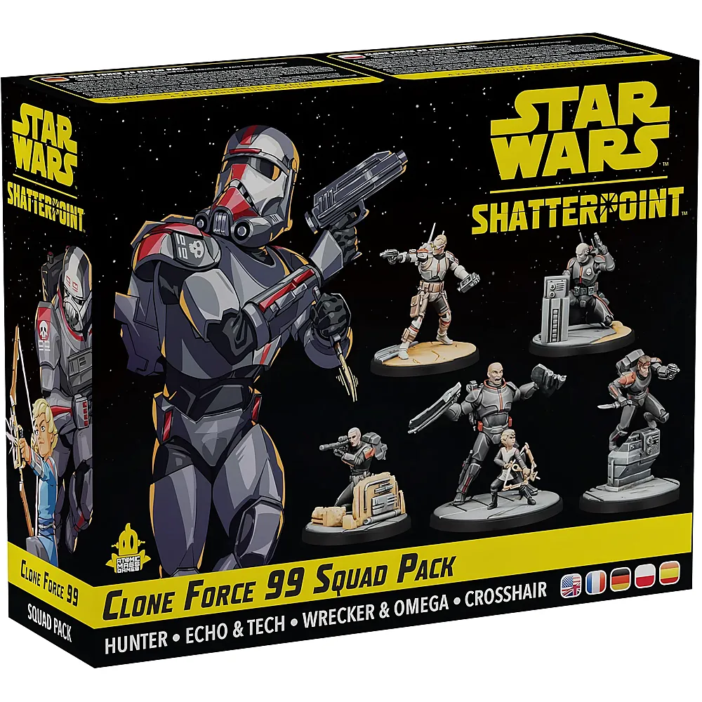 Atomic Mass Games Star Wars: Shatterpoint  Kloneinheit 99, Squad-Erweiterung, Tabletop, 2 Spieler, Ab 14+ Jahren, 90-120 Minuten