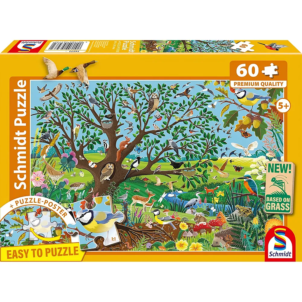 Schmidt Puzzle Tiere im Garten - 60 Teile