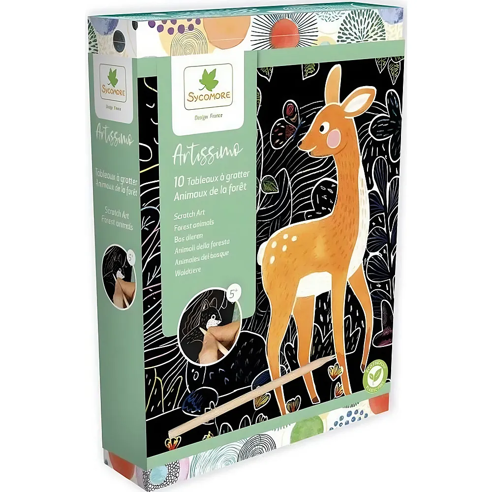 Sycomore Artissimo PM Scratch Art Animaux DE LA Foret