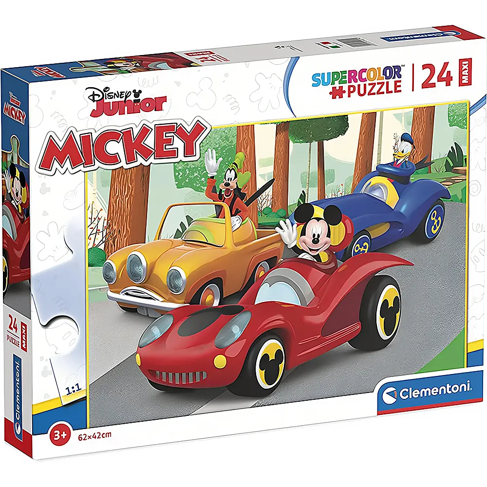 Clementoni Puzzle Supercolor Maxi Mickey Mouse Racing 24XXL
