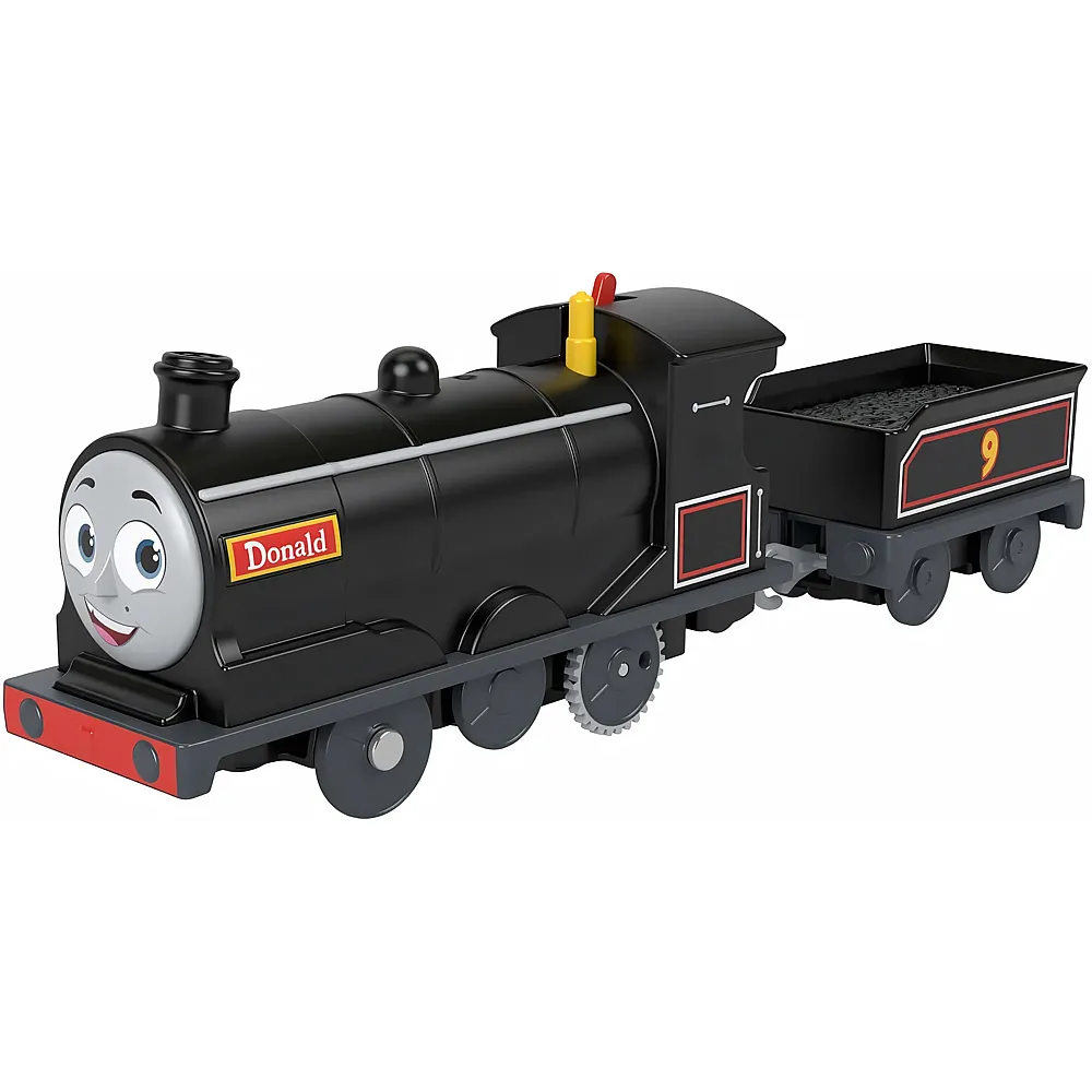Fisher-Price Thomas und seine Freunde Batteriebetriebene Spielzeuglok Donald mit Frachtwaggon