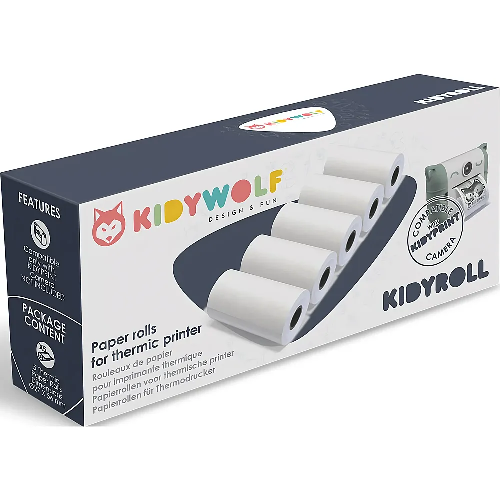 Kidywolf Normalpapier zu Sofortbildkamera 5Teile