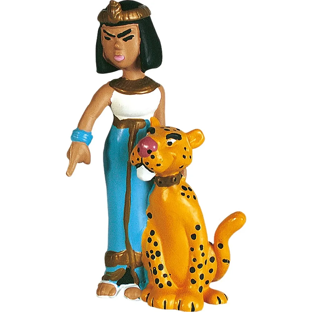 meinspielzeug - Plastoy Asterix Kleopatra mit Leopard | Lizenzfiguren