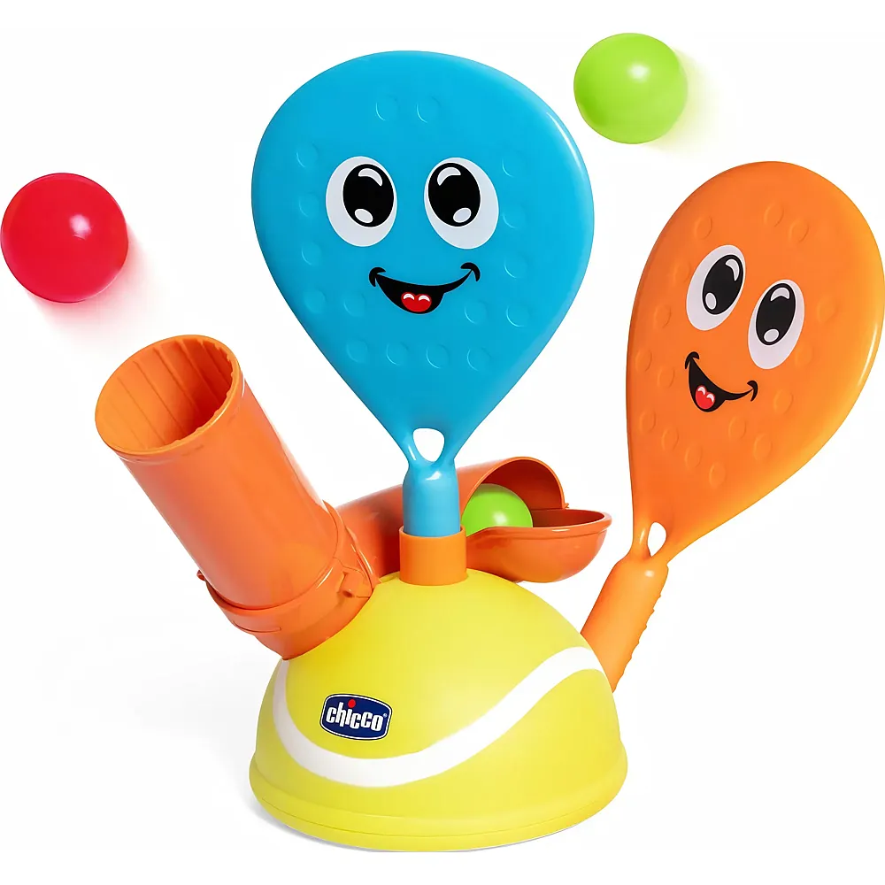 Chicco Padel Set, elektronisches Padelspiel, enth�lt Zwei Paddel und 4 B�lle, schult manuelle Koordination und Feinmotorik
