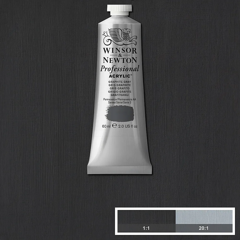 meinspielzeug - Winsor & Newton W&n Prof. Acrylfarbe 60ml Tube Graphitgrau