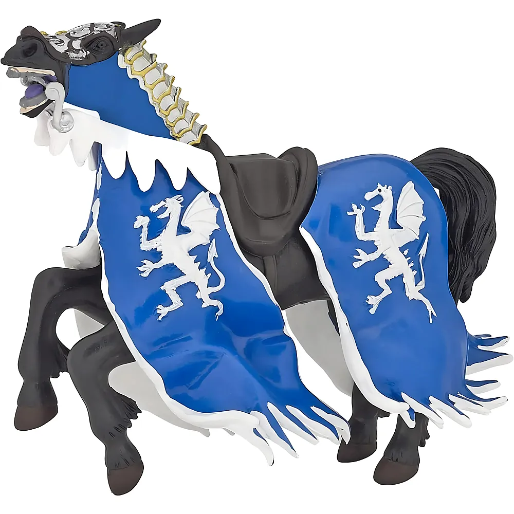 Papo Fantasy / Mittelalter Pferd des Drachenknigs Blau