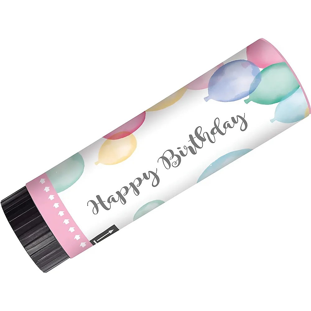 Amscan Konfetti Kanonen Happy Birthday Pastel 2Teile | Kindergeburtstag