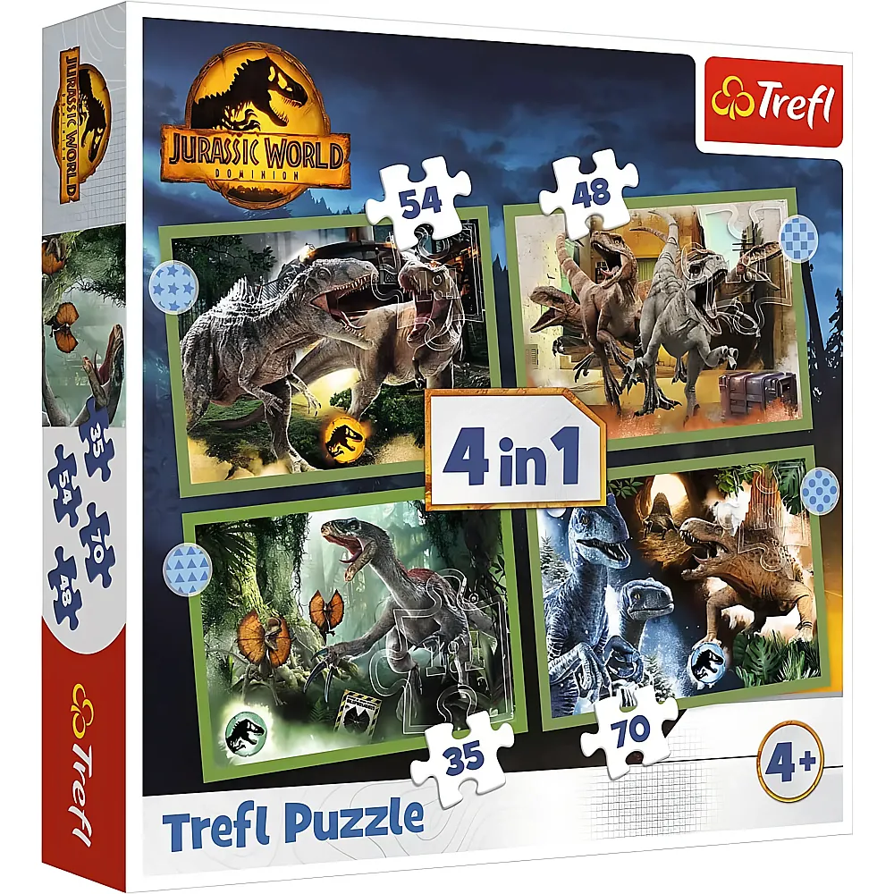 Trefl Puzzle 4in1 Jurassic World 35-70