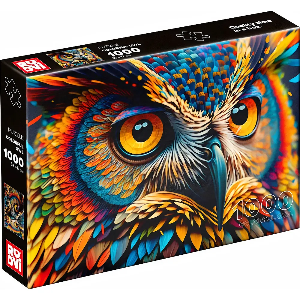 Roovi Puzzle Bunte Eule - 1000 Teile