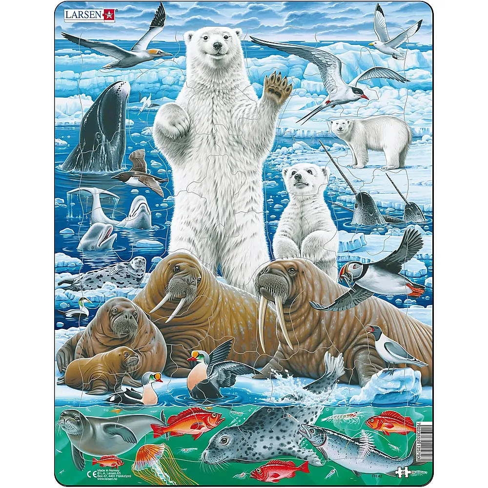 Larsen Puzzle Eisb�r & Walross - 46 Teile