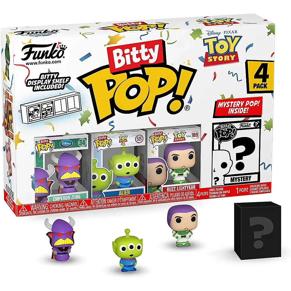meinspielzeug - Funko Bitty Pop Zurg, Alien, Buzz Lightyear und Mystery Toy Story | Lizenzfiguren