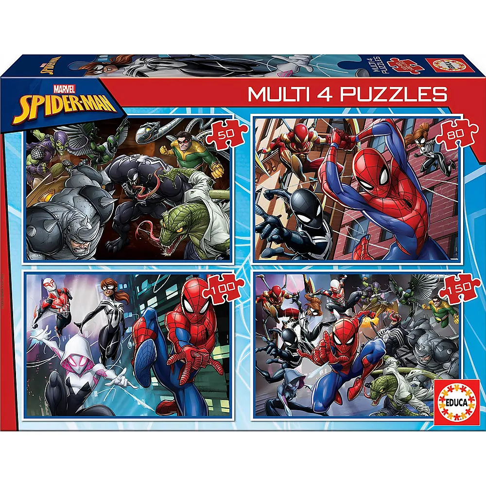 Educa Puzzle 4in1Spiderman - 50 Teile