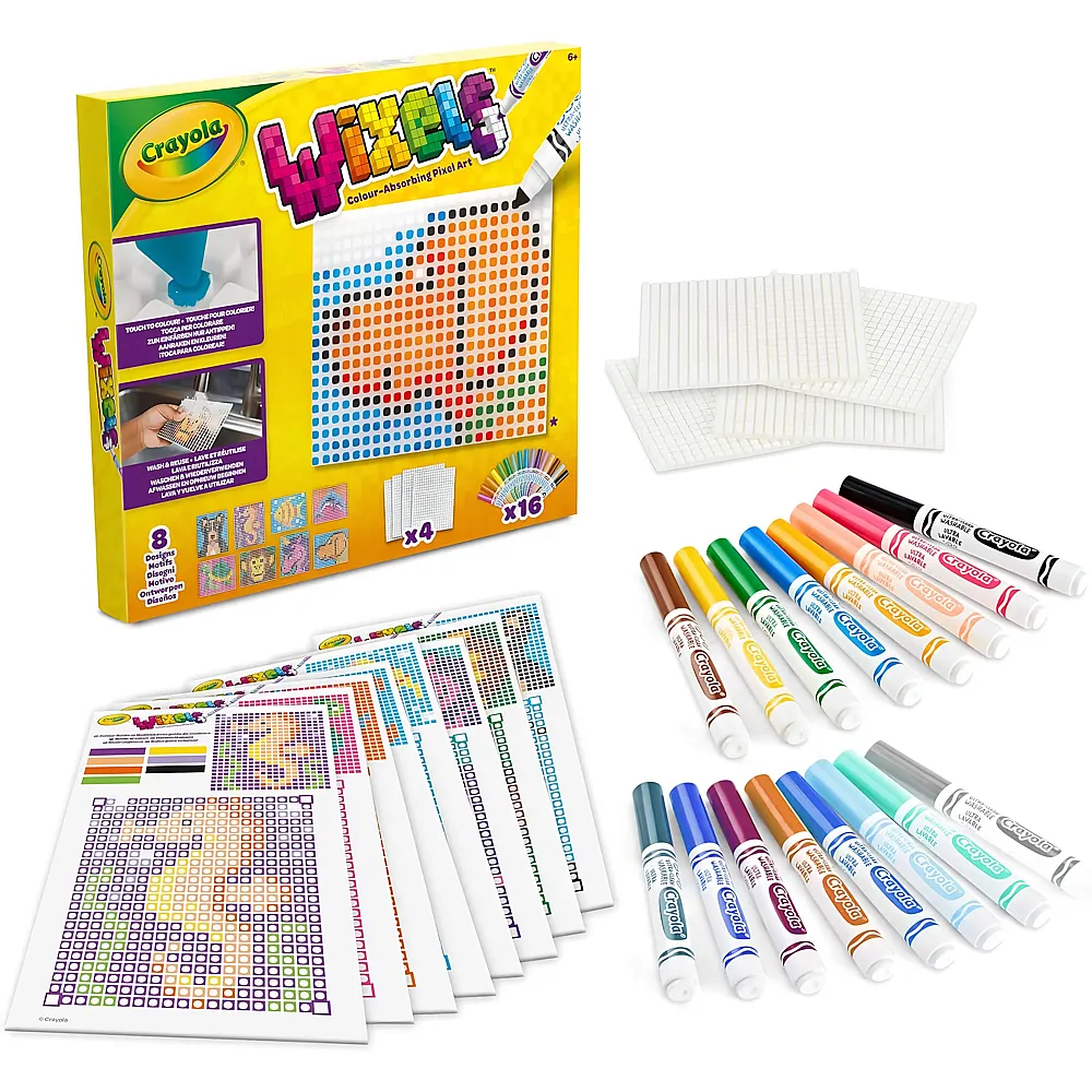 Crayola Wixels Farbabsorbierendes Pixel-Kunst-Set - Tiere