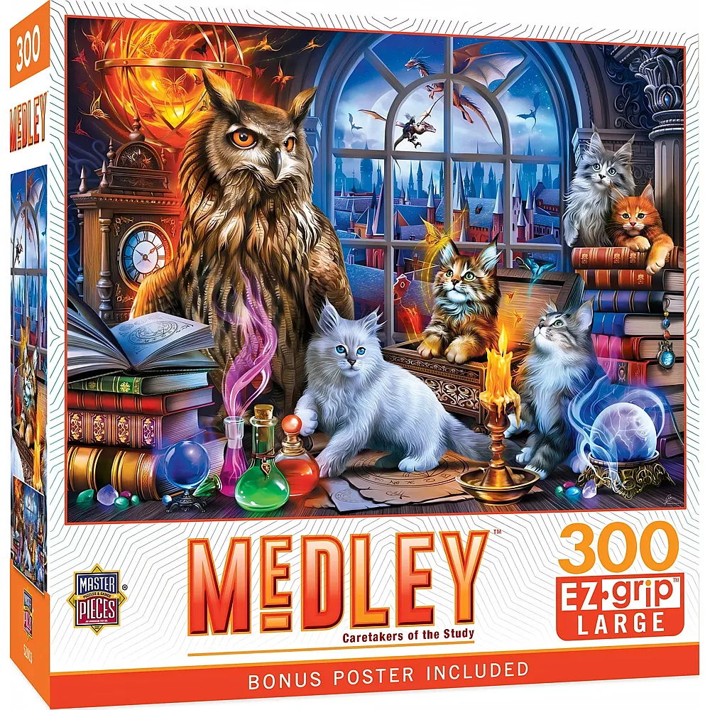 Master Pieces Puzzle Medley W�chter der Bibliothek - 300 Teile