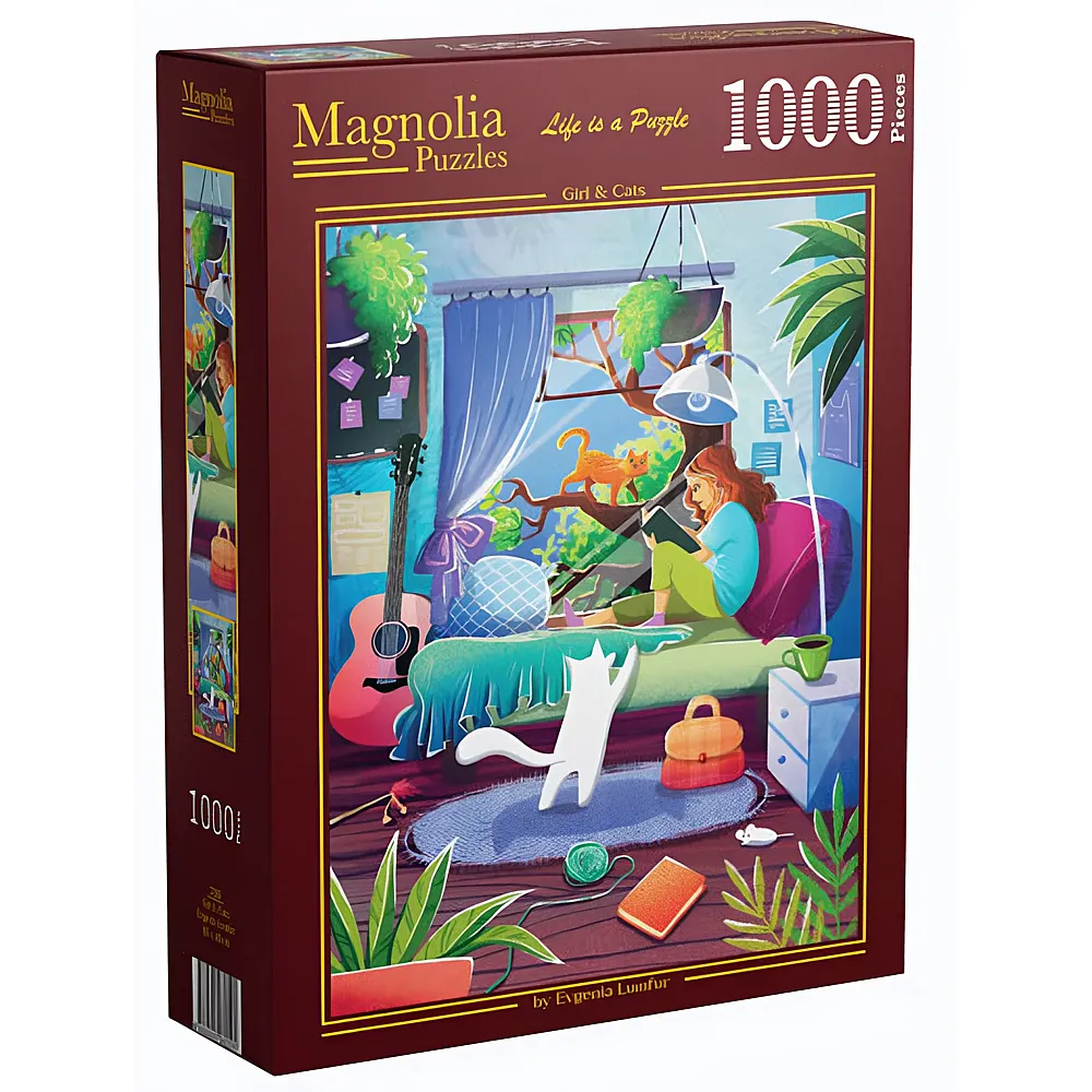 Magnolia Puzzle M�dchen & Katzen 1000Teile