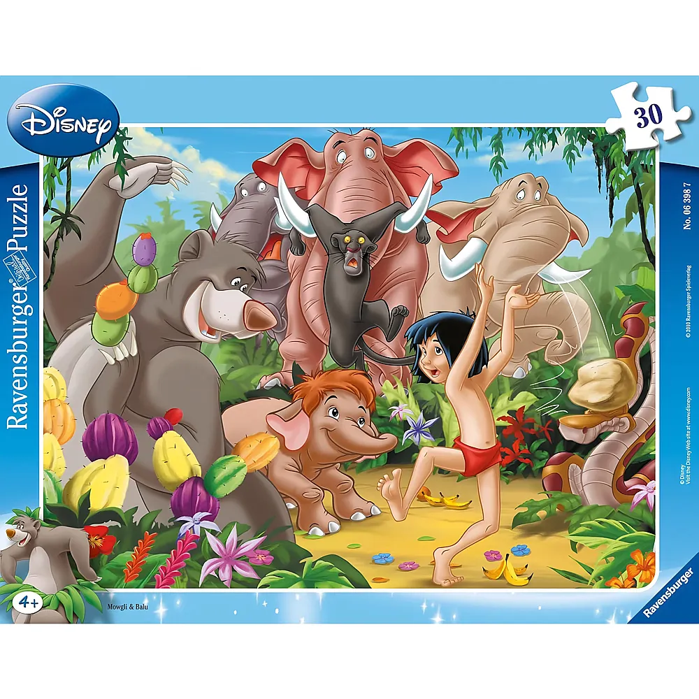 Ravensburger Puzzle Das Dschungelbuch: Mogli und Balu - 30 Teile - Rahmenpuzzle