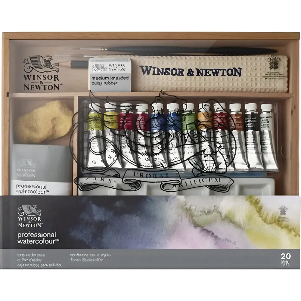 meinspielzeug - Winsor & Newton W&n Prof. Water Colour Reiseset 12x 5ml Tuben