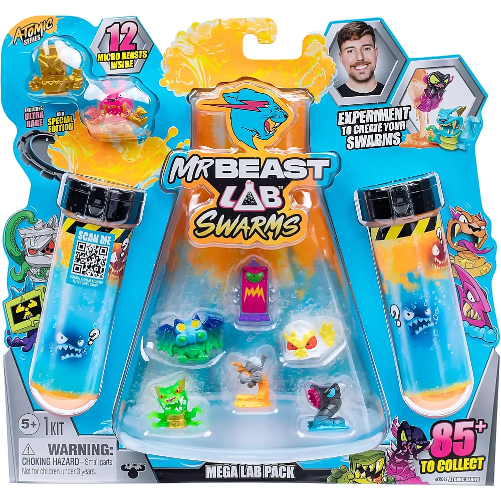meinspielzeug - Moose Toys MrBeast Lab 12er-Pack Swarms Serie 2 Atomic Series | Experimentieren