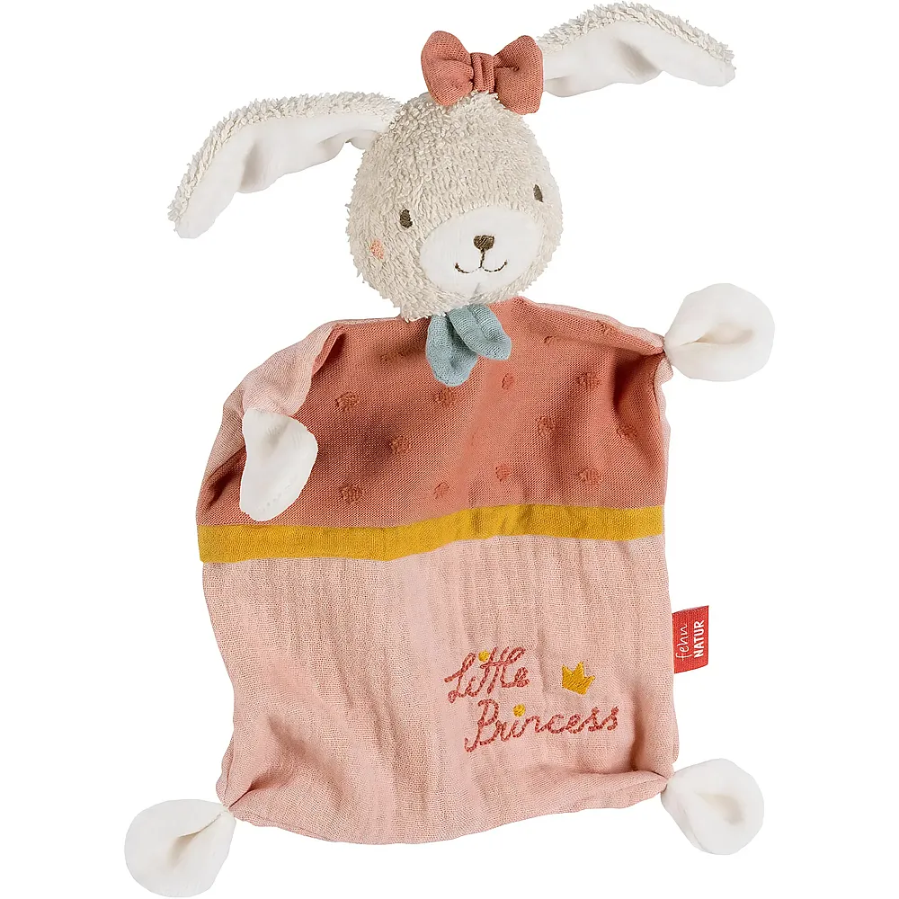 Fehn Schmusetuch Hase Slogan - 31 cm | Schmuset�cher