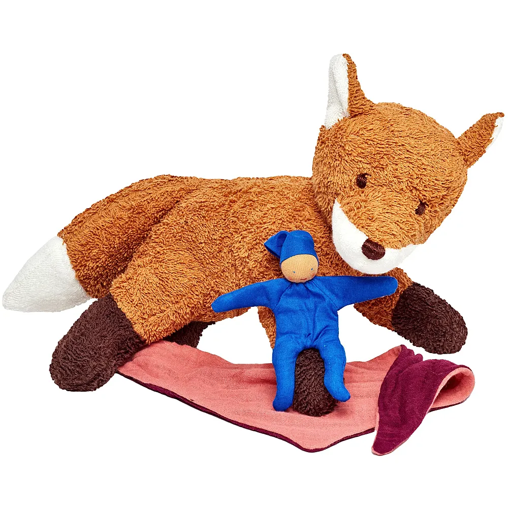 meinspielzeug - K�the Kruse Pl�sch Finn Fuchs liegend - 27 cm | Waldtiere Pl�sch