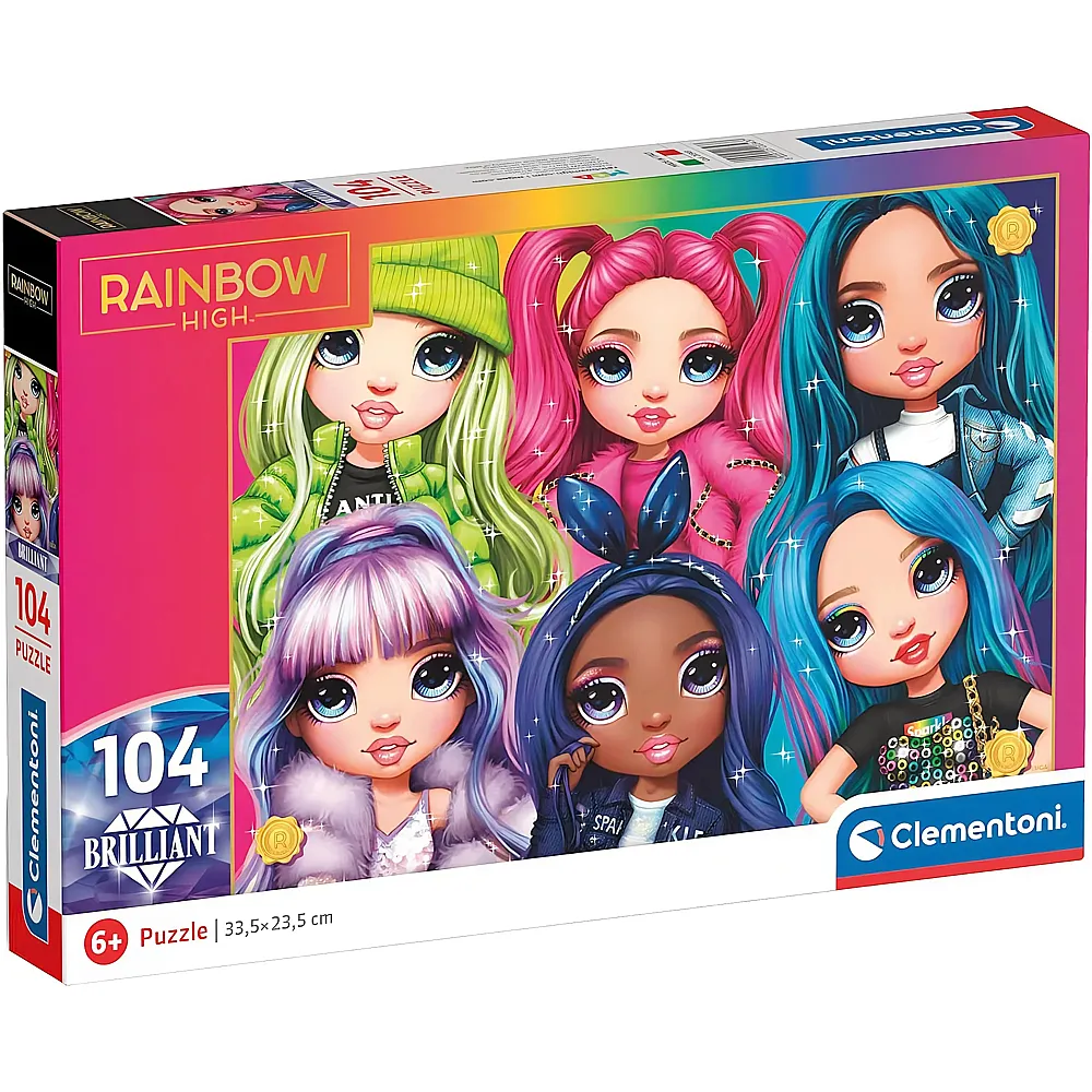 Clementoni Puzzle Brilliant Rainbow High - 104 Teile