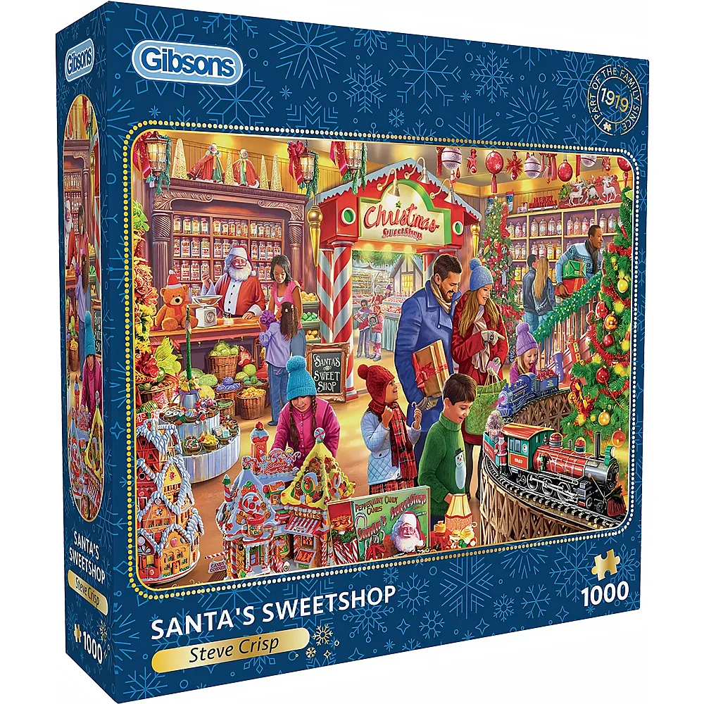 Gibsons Puzzle Steve Crisp Der S�sswarenladen vom Weihnachtsmann 1000Teile