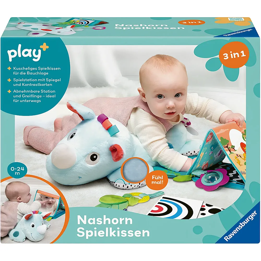 Ravensburger play+ Nashorn Spielkissen f�r die Bauchlage