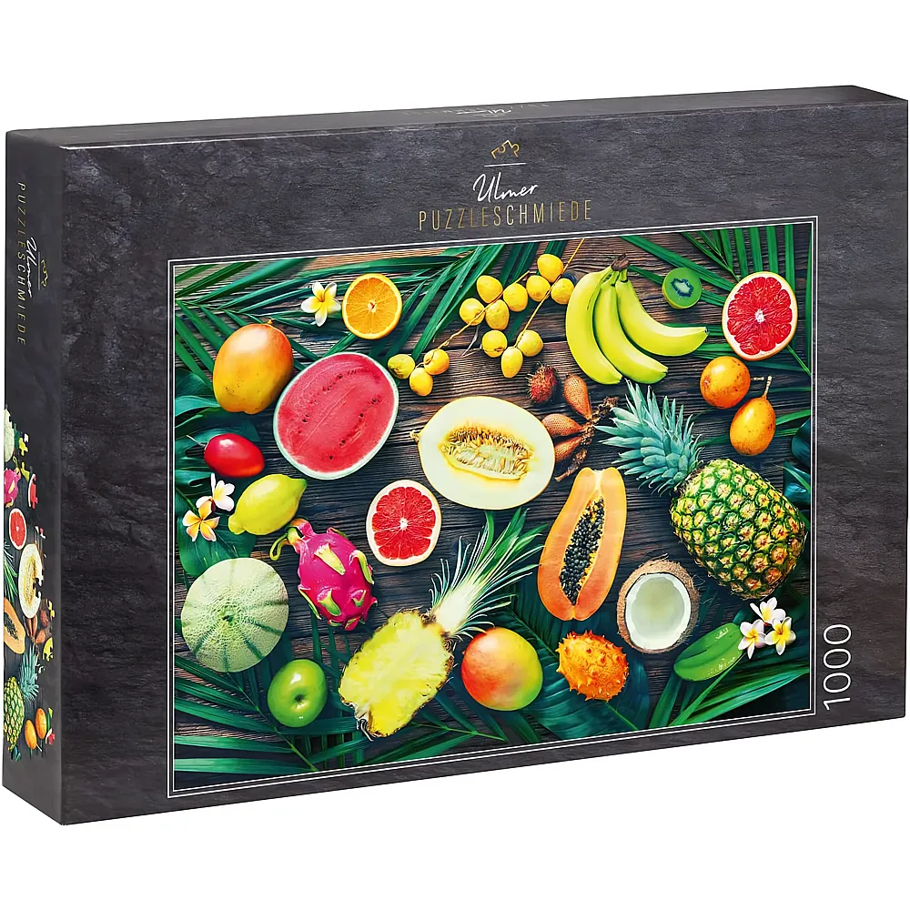 Ulmer Puzzleschmiede Bunte Obst-Kiste mit exotischen Fr�chten - 1000 Teile