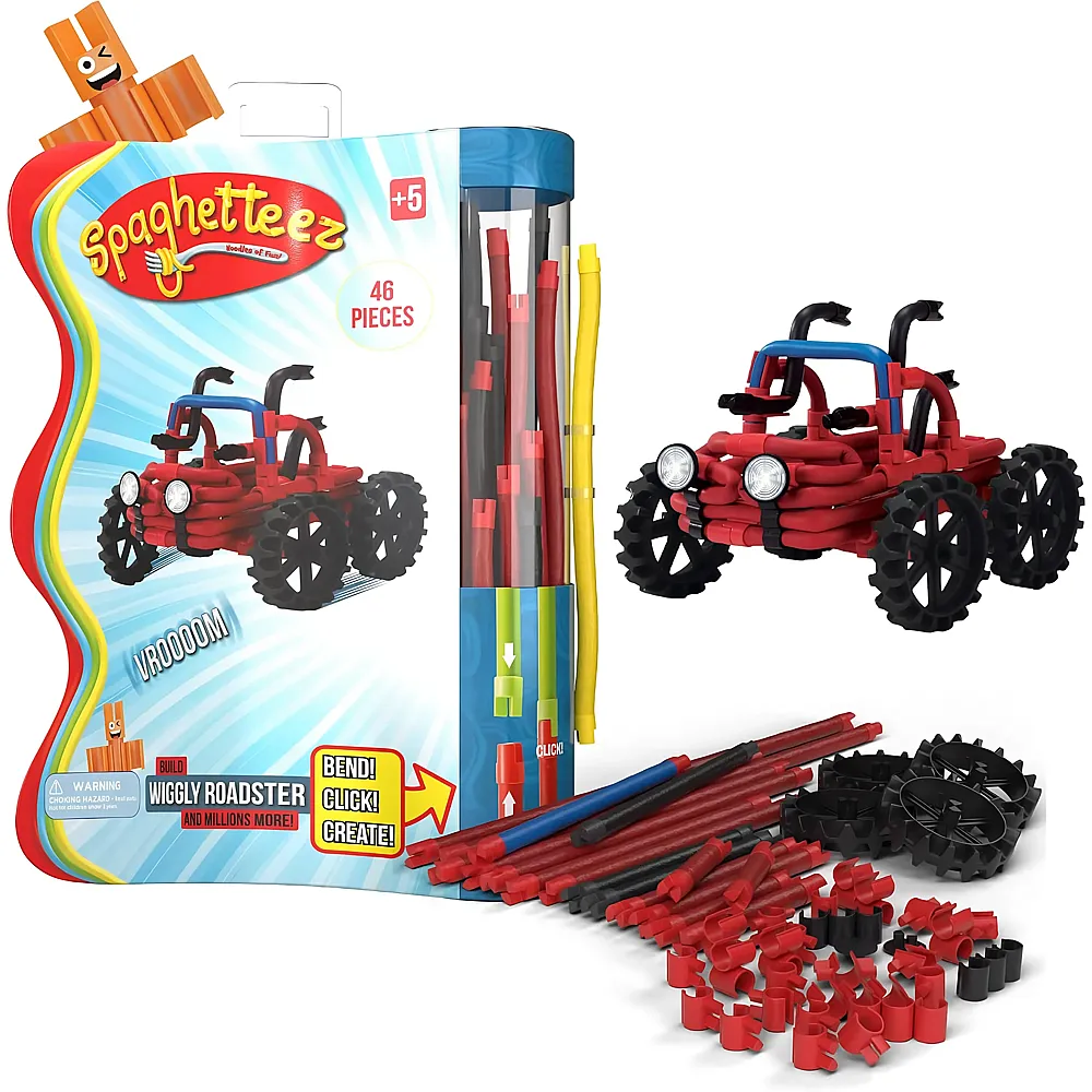 meinspielzeug - Clics Spaghetteez Wiggly Roadsters 46Teile | Steckbausteine