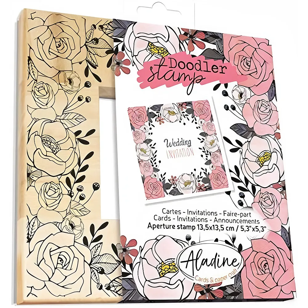 Aladine Doodler Holzstempel Blumen