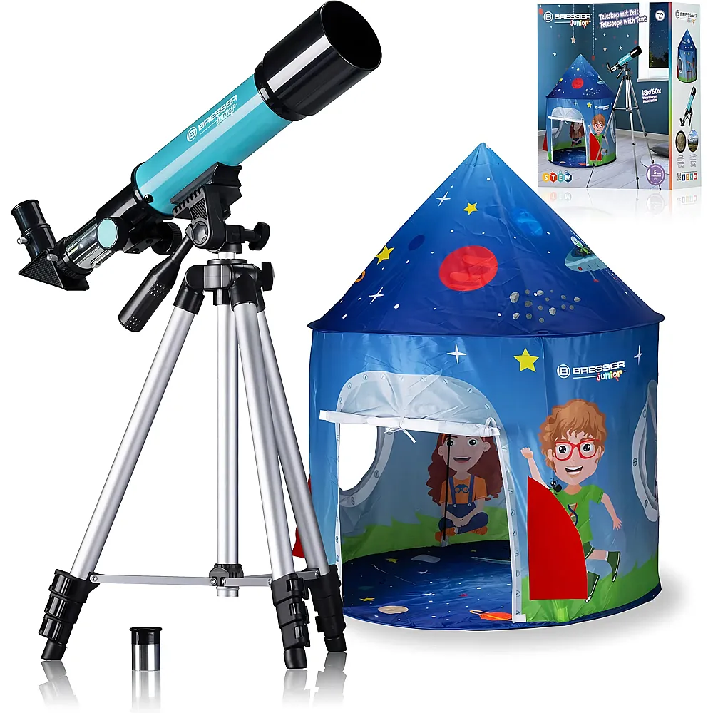 Bresser Junior Linsenteleskop 50/360 mit Zelt