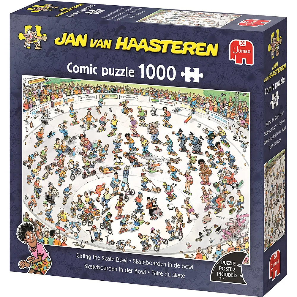 Jumbo Puzzle Jan van Haasteren Skateboarden In der Bowl - 1000 Teile