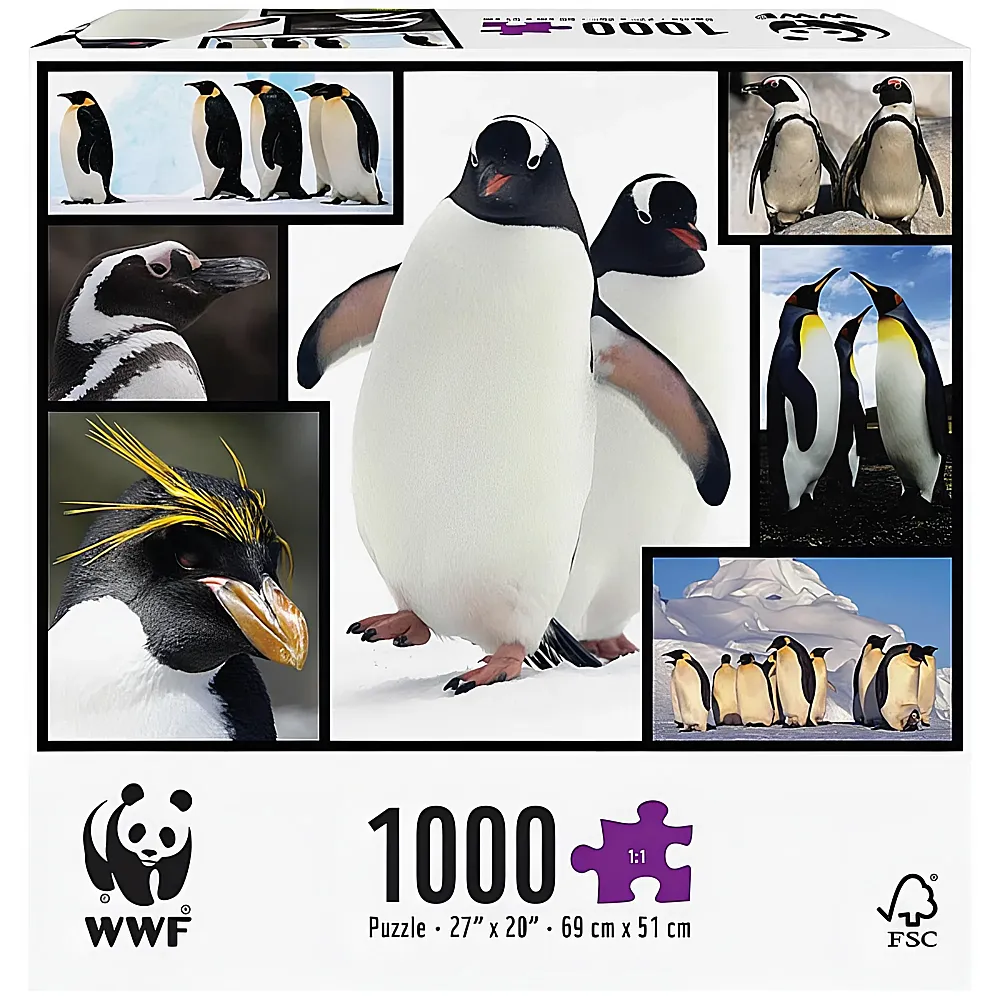 Ambassador Puzzle WWF Pinguine 1000Teile