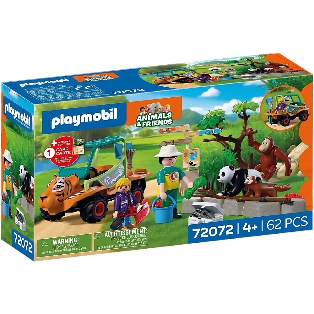 PLAYMOBIL Animals & Friends Zoo: Tierpflegermobil 72072