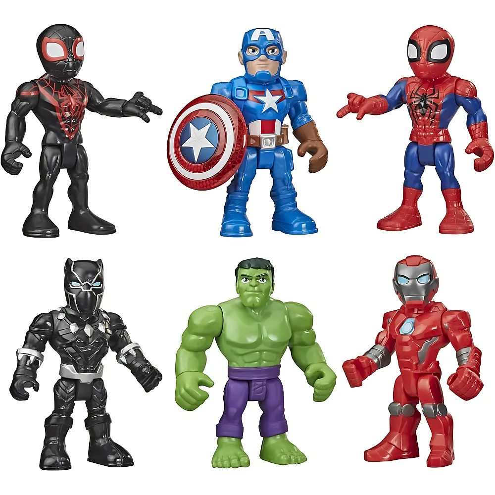 Hasbro Avengers 6er Pack Marvel Super Hero Adventures - 12,5 cm