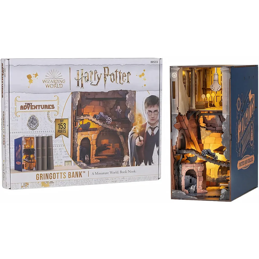 Revell Modellbausatz Tiny Adventures I Gringotts Bank Harry Potter I 3D Miniaturhaus I DIY Book Nook Holz Puzzle I