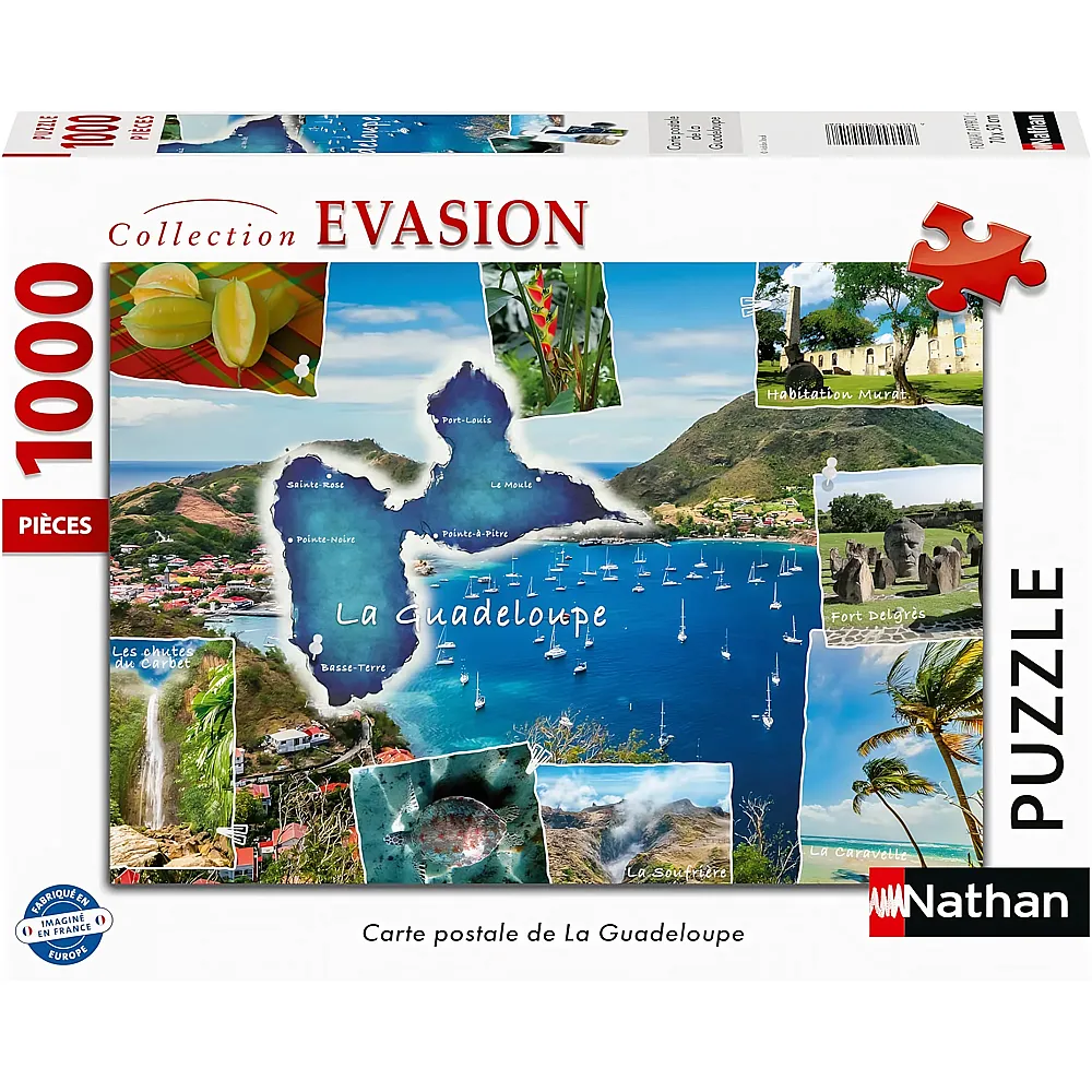 Nathan Puzzle Collection Evasion Postcard From Guadeloupe - 1000 Teile