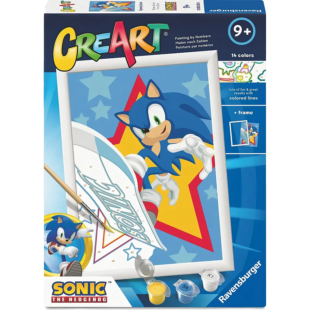 Ravensburger CreArt Malen nach Zahlen - Flinker Sonic