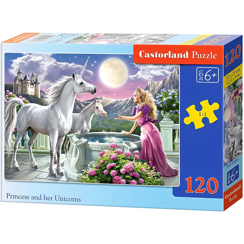 Castorland Puzzle Die Prinzessin und ihre Einh�rner - 120 Teile