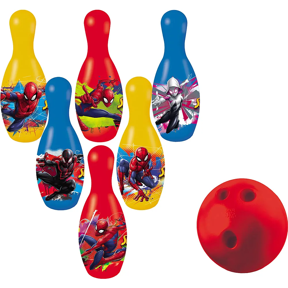 Mondo Bowling-Set Spiderman, 7-teilig.