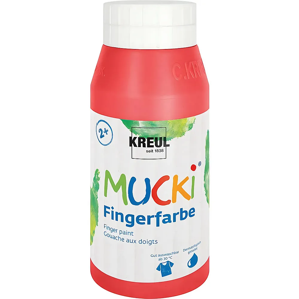 Kreul Mucki Fingerfarbe Rot - 750 ml | Farbe & Kreide