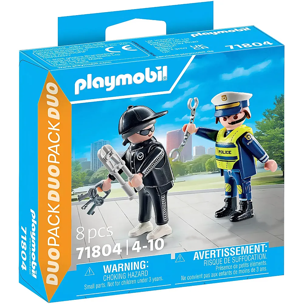 PLAYMOBIL DuoPack Polizist und Einbrecher 71804
