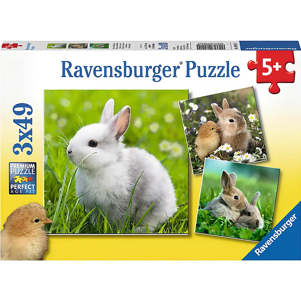 Ravensburger Puzzle Niedliche Hschen 3x49