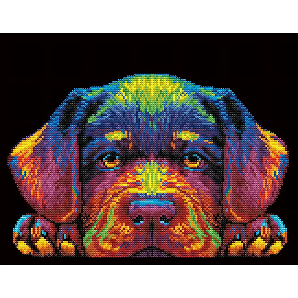 Diamond Dotz Diamond Painting Neon Hundewelpen