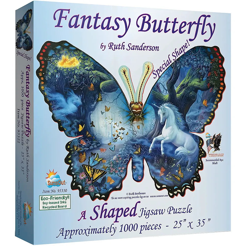 SunsOut Puzzle Ruth Sanderson Fantasy Butterfly - 1000 Teile