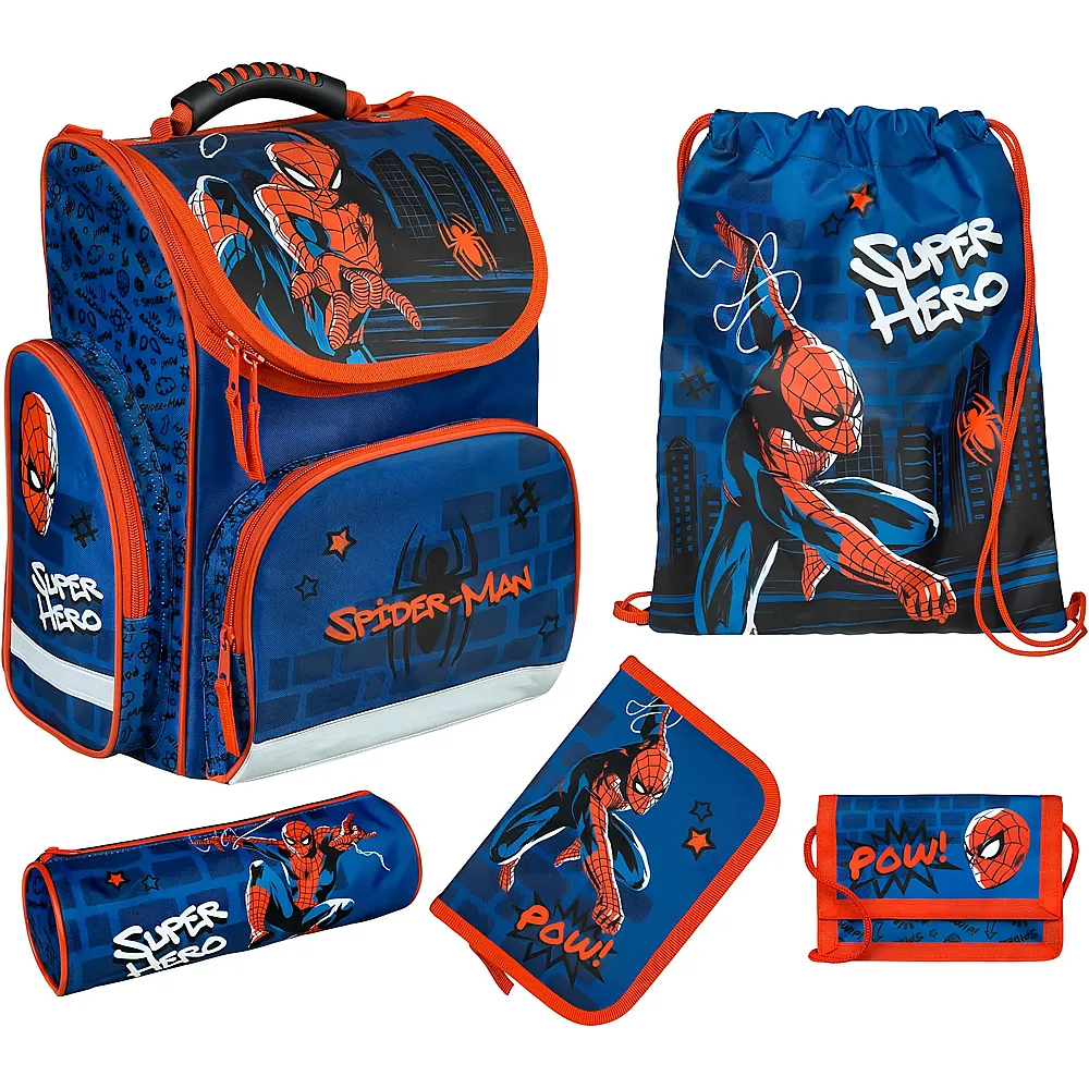 Undercover Spider-Man - CLOU Schulranzen Set, 5-teilig