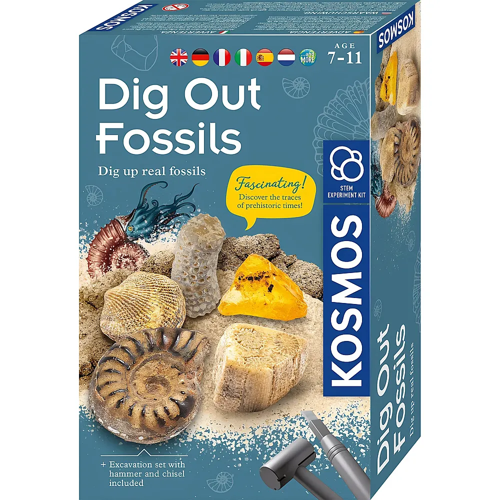Kosmos Fossilien Ausgrabungs-Set - Mehrsprachig